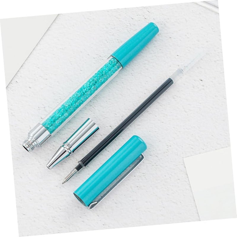 Elegant Metal Crystal Business Pen Set 2 Pcs with Clip Case for Weddings Office Events - Image 3